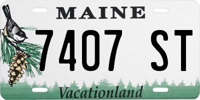 ME license plate 7407ST