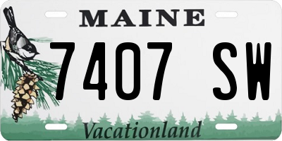 ME license plate 7407SW