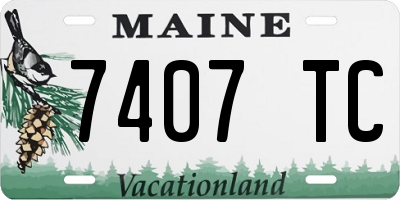 ME license plate 7407TC