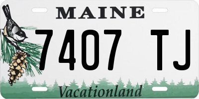 ME license plate 7407TJ