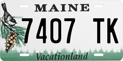 ME license plate 7407TK
