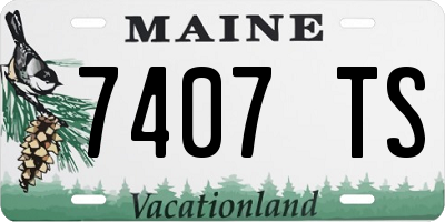 ME license plate 7407TS