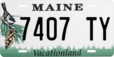 ME license plate 7407TY