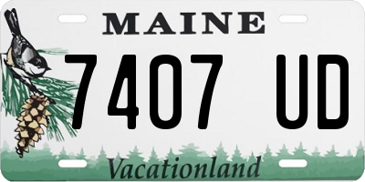 ME license plate 7407UD