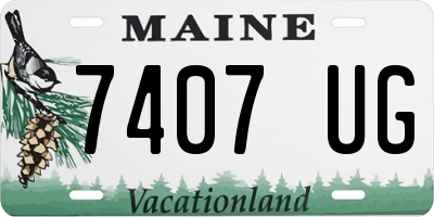 ME license plate 7407UG