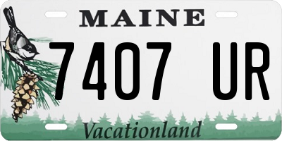 ME license plate 7407UR