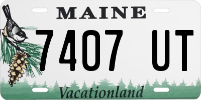 ME license plate 7407UT