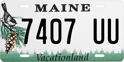 ME license plate 7407UU