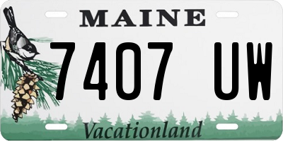 ME license plate 7407UW