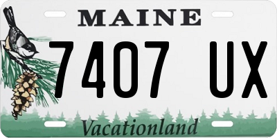 ME license plate 7407UX