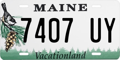 ME license plate 7407UY