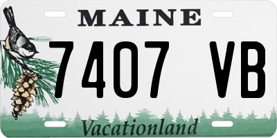 ME license plate 7407VB