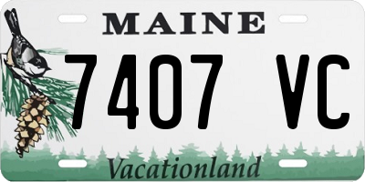ME license plate 7407VC