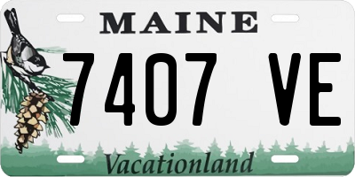 ME license plate 7407VE