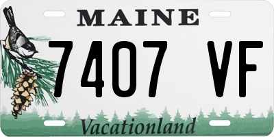 ME license plate 7407VF