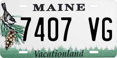 ME license plate 7407VG