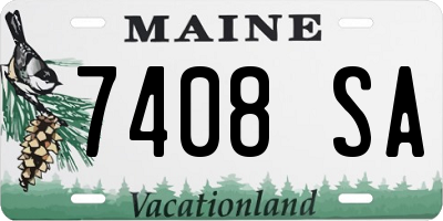 ME license plate 7408SA
