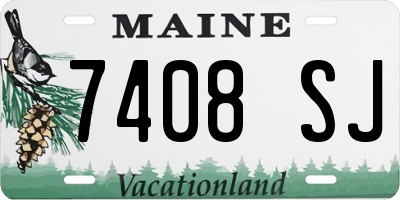 ME license plate 7408SJ