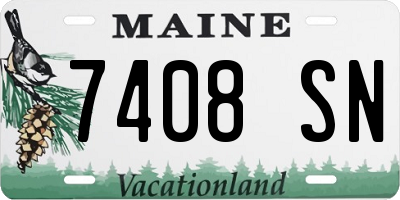 ME license plate 7408SN