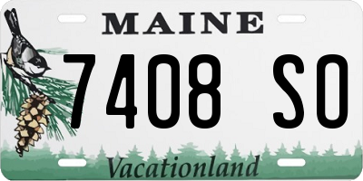 ME license plate 7408SO