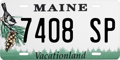ME license plate 7408SP