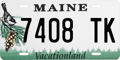 ME license plate 7408TK