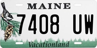 ME license plate 7408UW