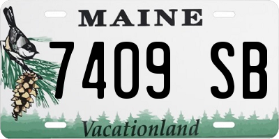 ME license plate 7409SB