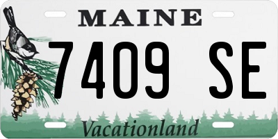 ME license plate 7409SE