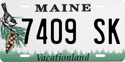ME license plate 7409SK