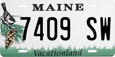 ME license plate 7409SW