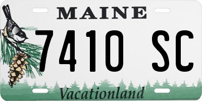 ME license plate 7410SC