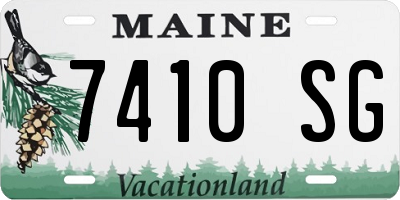 ME license plate 7410SG