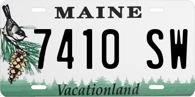 ME license plate 7410SW