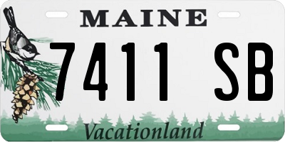ME license plate 7411SB