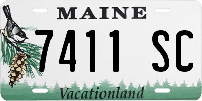 ME license plate 7411SC