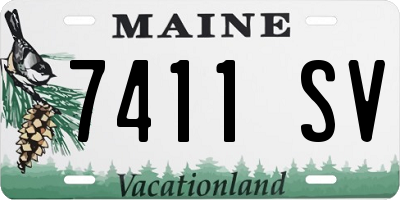 ME license plate 7411SV
