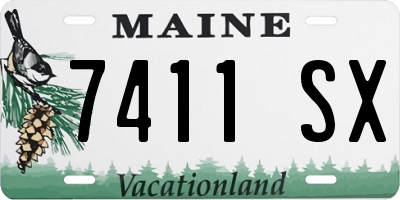 ME license plate 7411SX