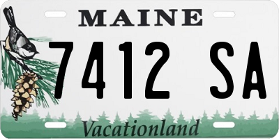 ME license plate 7412SA