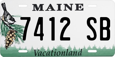 ME license plate 7412SB