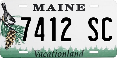 ME license plate 7412SC