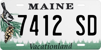 ME license plate 7412SD