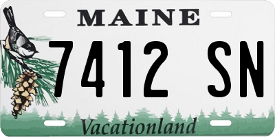 ME license plate 7412SN