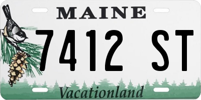 ME license plate 7412ST