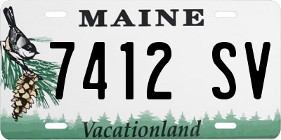 ME license plate 7412SV