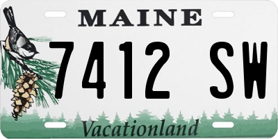 ME license plate 7412SW