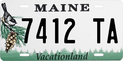 ME license plate 7412TA