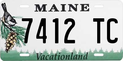ME license plate 7412TC