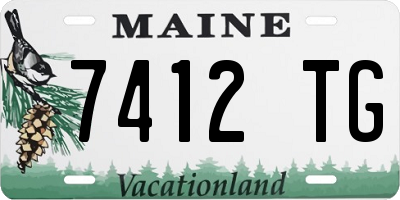 ME license plate 7412TG
