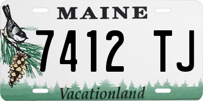 ME license plate 7412TJ